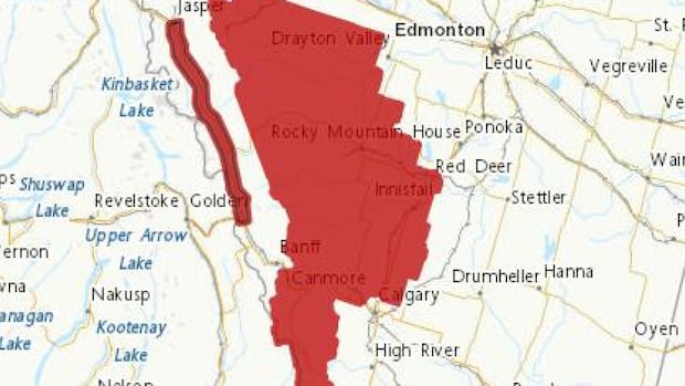 Alberta Rainfall Warning: Western & Central Regions